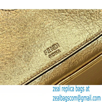 Fendi O Lock Leather Mini Camera Case Bag Gold 2022